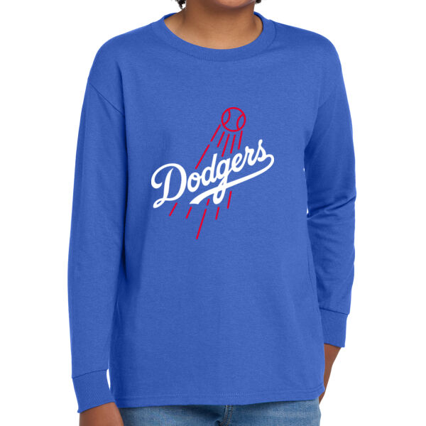 Northgate Dodgers Youth Heavy Cotton 100% Cotton Long Sleeve T Shirt Thumbnail